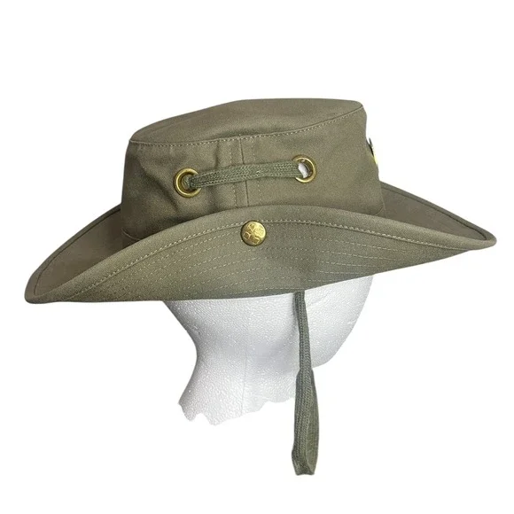 Tilley Endurables Outback Hat Mens Size 6 7/8 Olive Green Outdoor Sun Protection - Picture 4 of 8